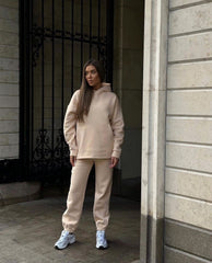 Basic Oversize Eşofman Takımı - Bej