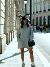 SWEAT ELBİSE - GRİ