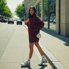 SWEAT ELBİSE - KAHVE