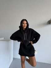 SWEAT ELBİSE - SİYAH