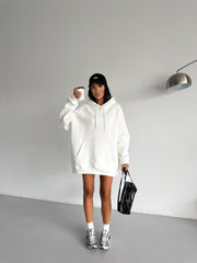 SWEAT ELBİSE - EKRU