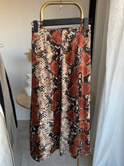 MNG Animal Print Midi Etek