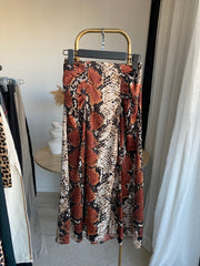 MNG Animal Print Midi Etek