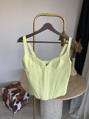 Z’RA Pötikareli Kalp Yaka Pamuk Üst