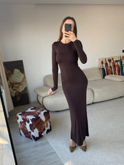 Maria Kahverengi Elbise