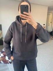 LAYLA MÜCEVHER İPLİ EŞOFMAN TAKIMI - ANTRASİT