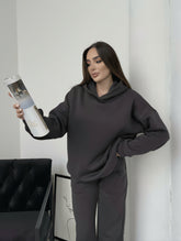 Basic Oversize Eşofman Takımı -Antrasit Gri