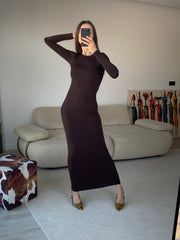 Maria Kahverengi Elbise