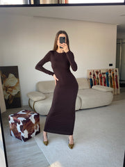 Maria Kahverengi Elbise