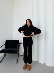 Basic Oversize Eşofman Takımı - Siyah
