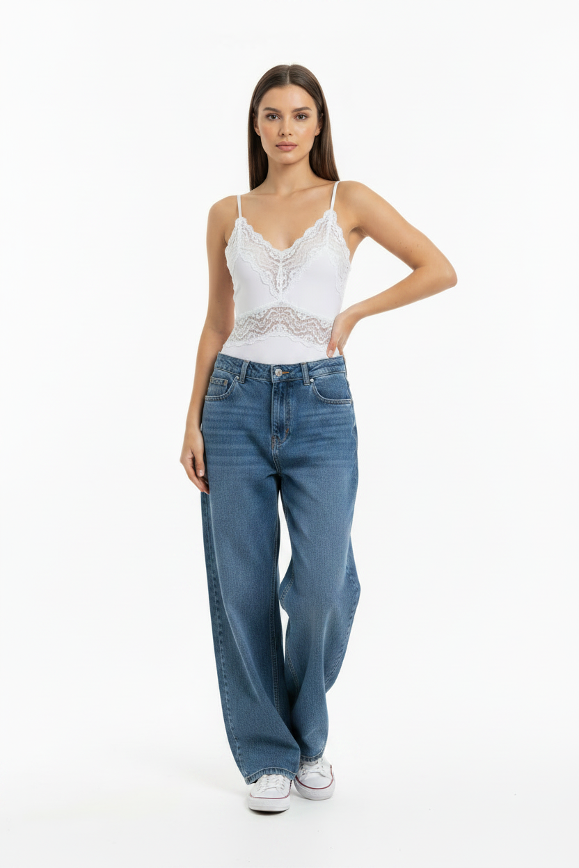 Z’RA Dantelli Askılı Bodysuit