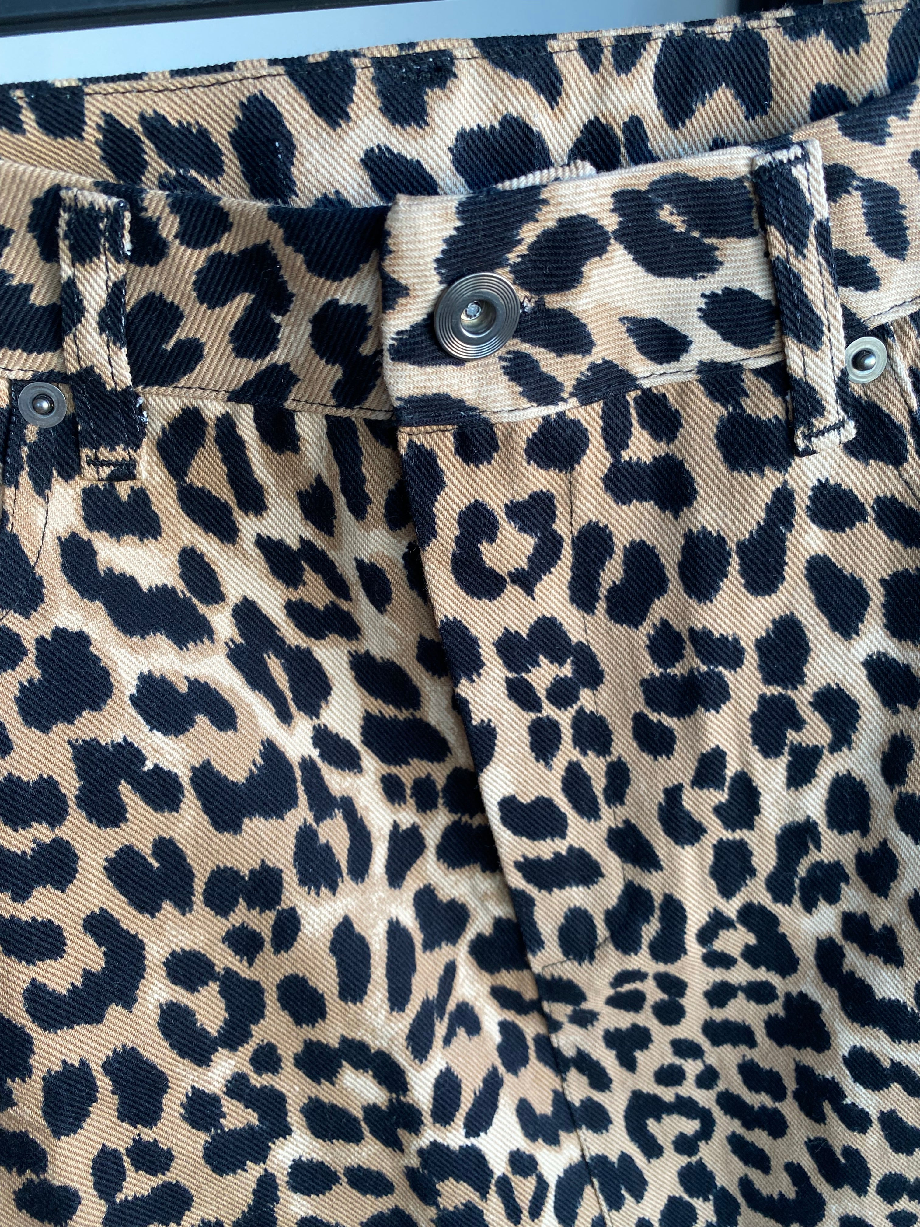 Z’RA Leopar Denim Mini Etek