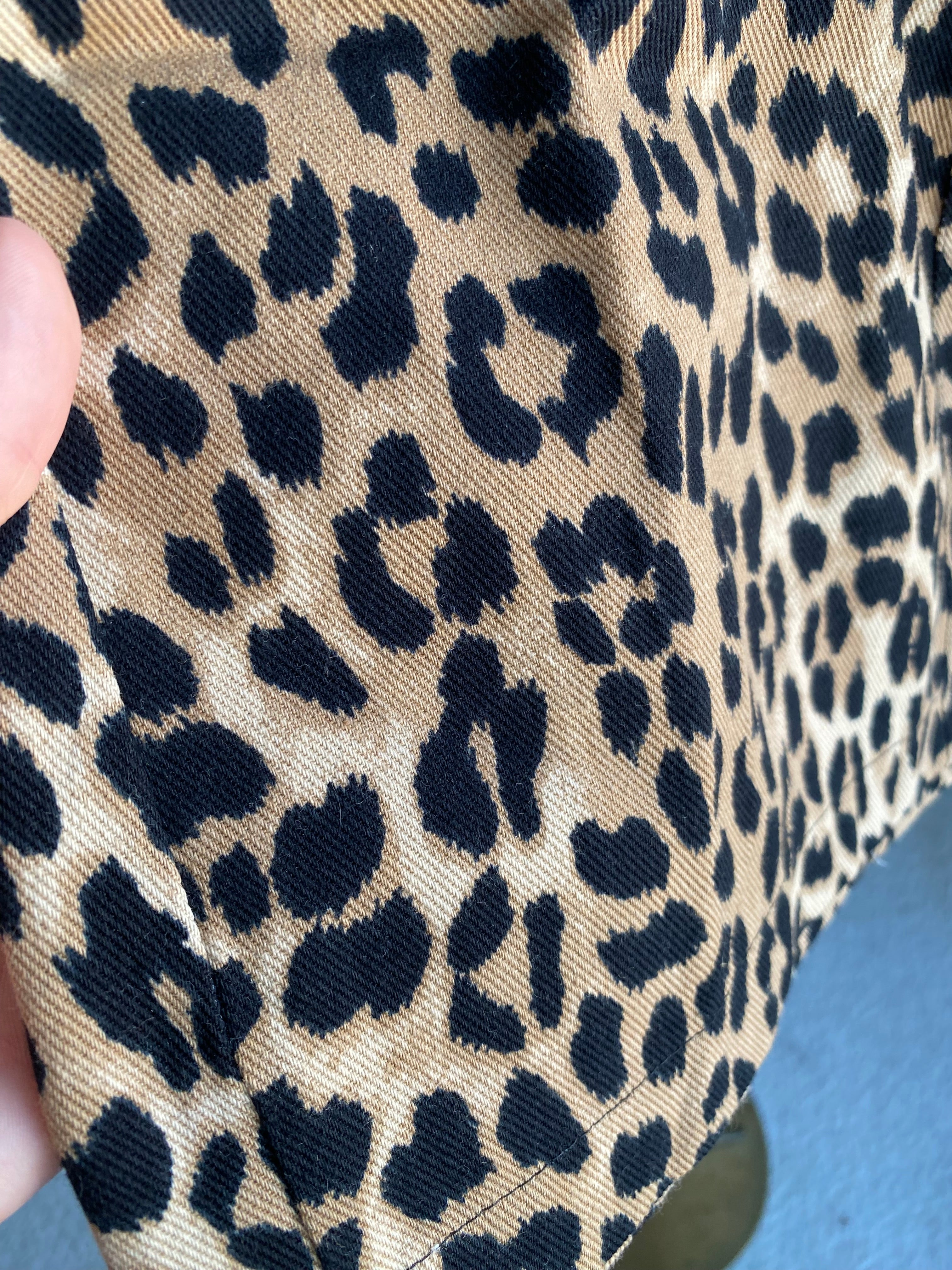 Z’RA Leopar Denim Mini Etek