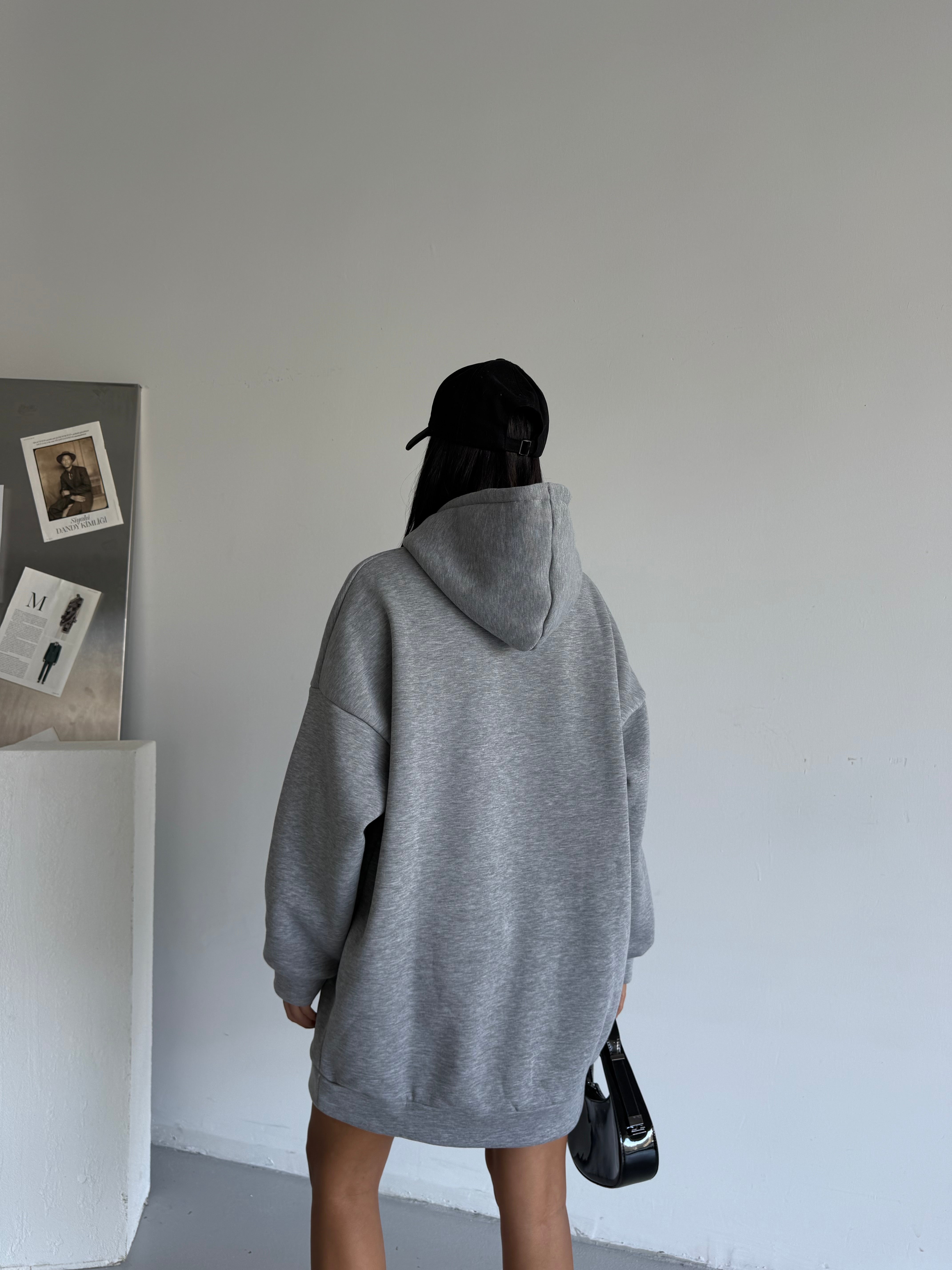 SWEAT ELBİSE - GRİ