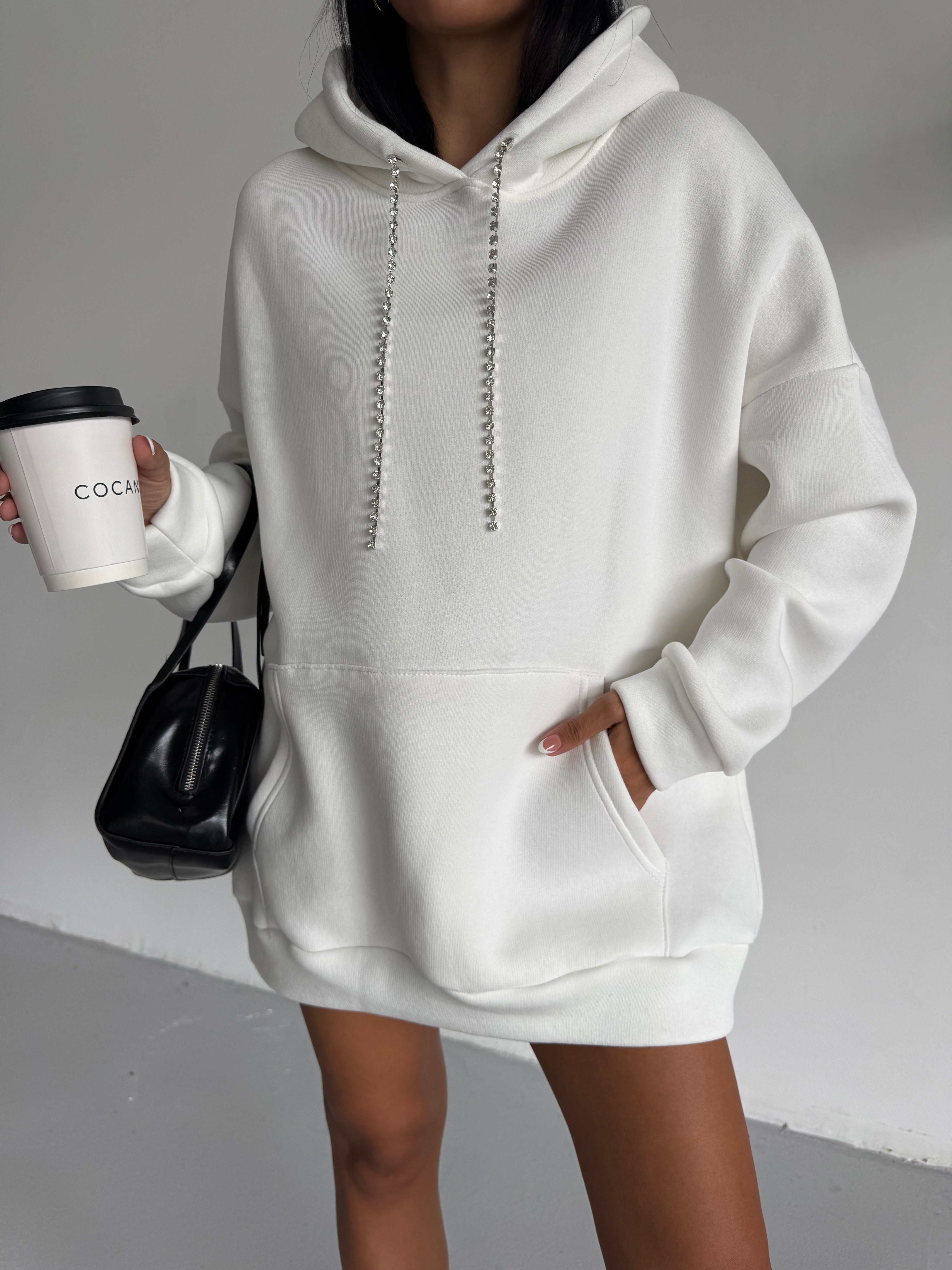 SWEAT ELBİSE - EKRU