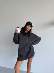 SWEAT ELBİSE -ANTRASİT