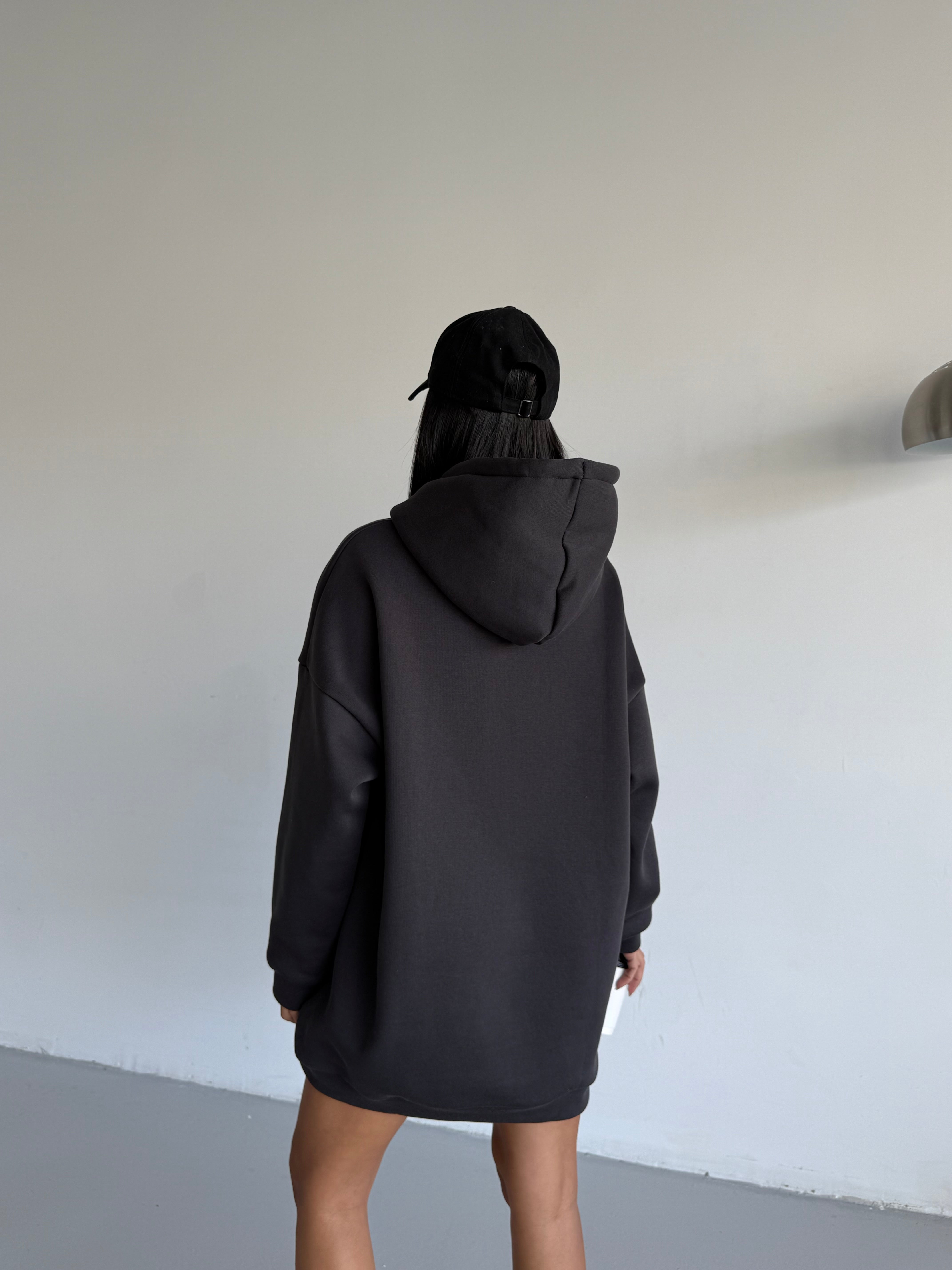 SWEAT ELBİSE -ANTRASİT