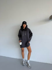 SWEAT ELBİSE -ANTRASİT