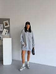 SWEAT ELBİSE - GRİ