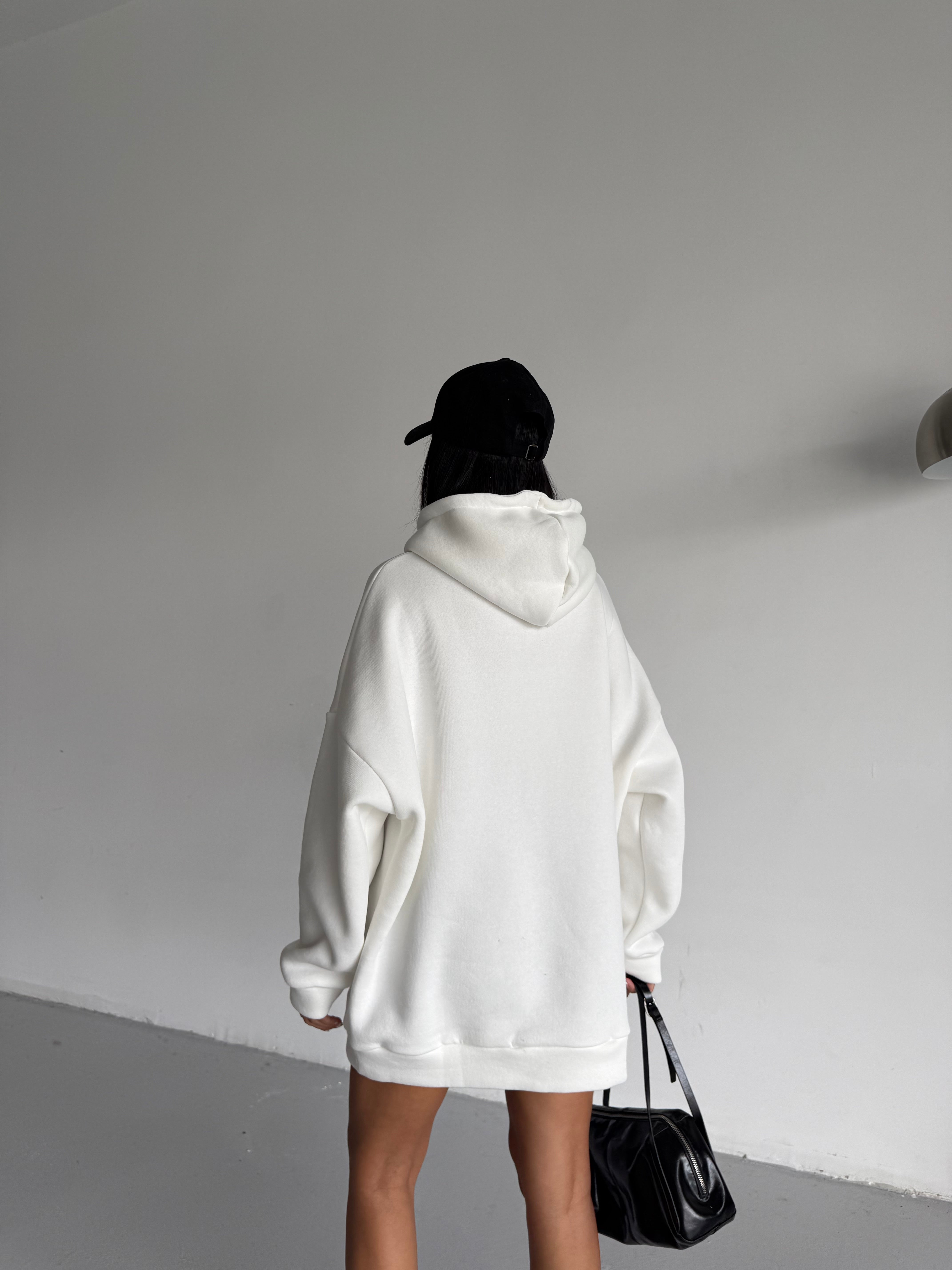 SWEAT ELBİSE - EKRU