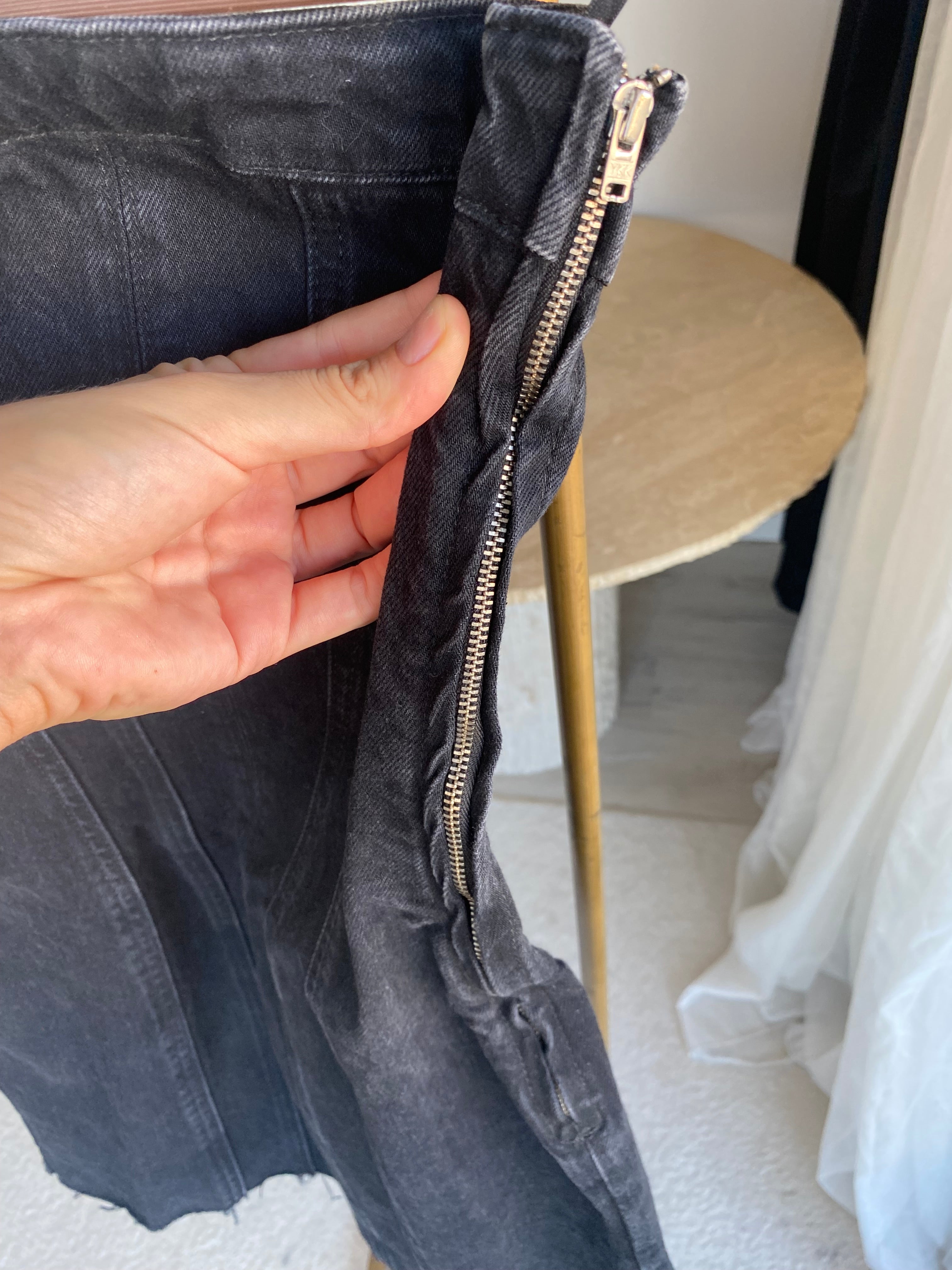 Z’RA Straplez Denim Mini Elbise