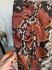 MNG Animal Print Midi Etek