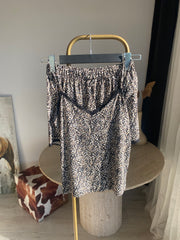 Z’RA %100 Pamuk Animal Print Dantelli Pijama Takımı