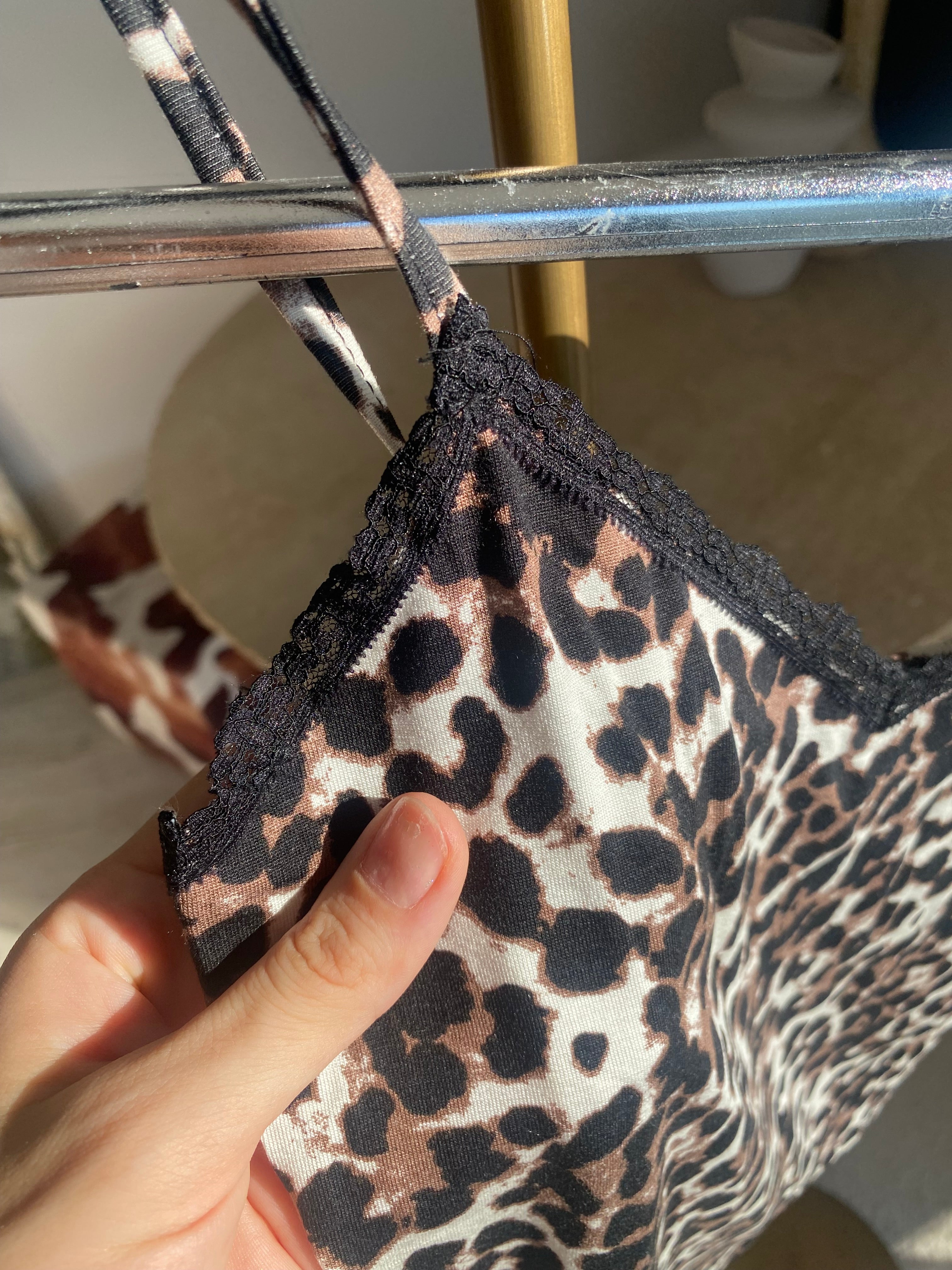 Z’RA %100 Pamuk Animal Print Dantelli Pijama Takımı