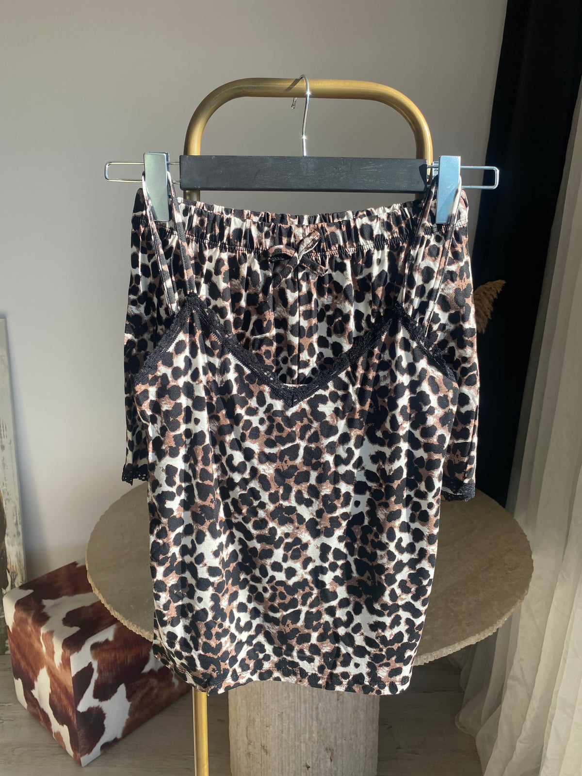 Z’RA %100 Pamuk Animal Print Dantelli Pijama Takımı