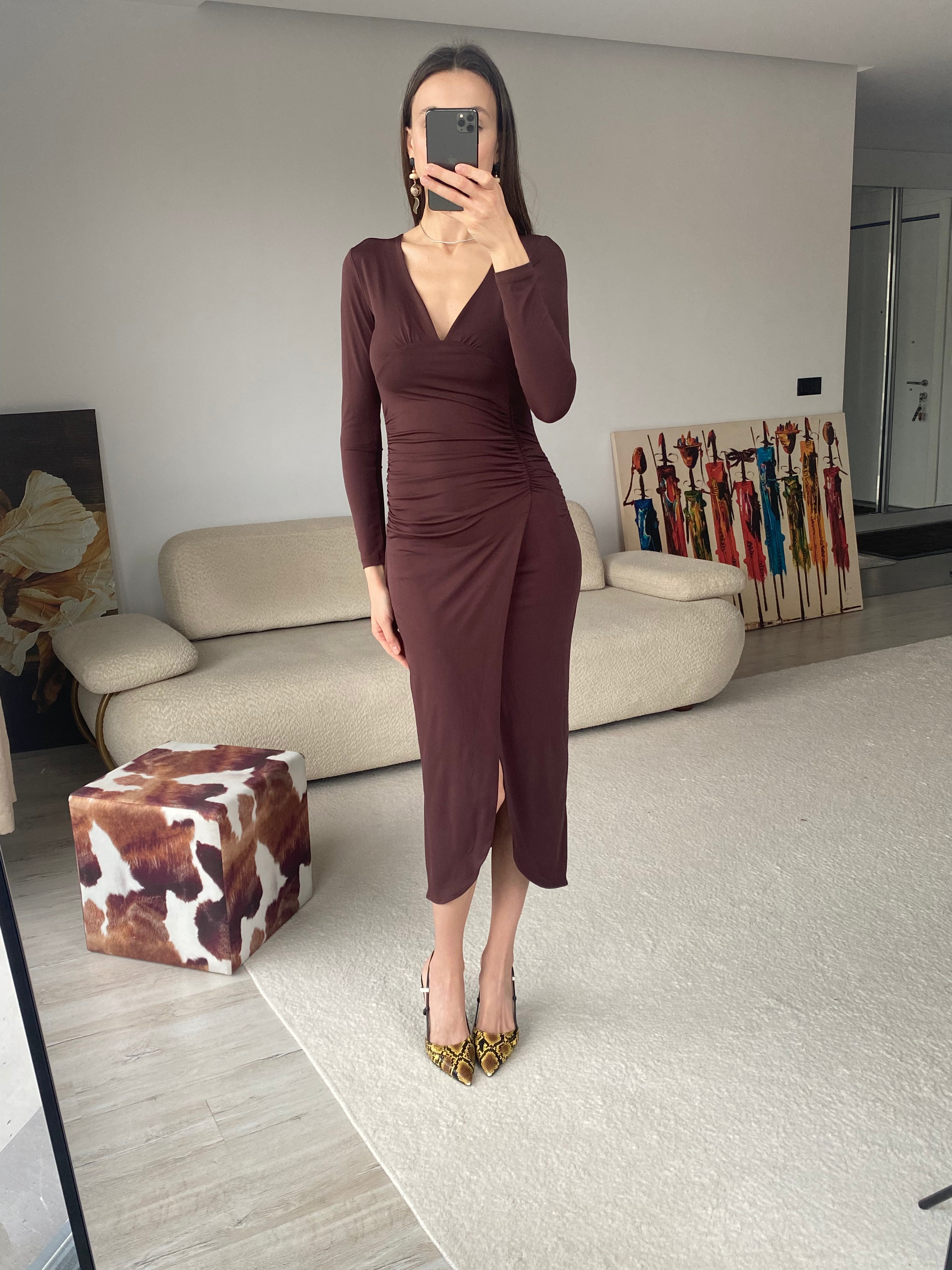 Elena Elbise Kahverengi