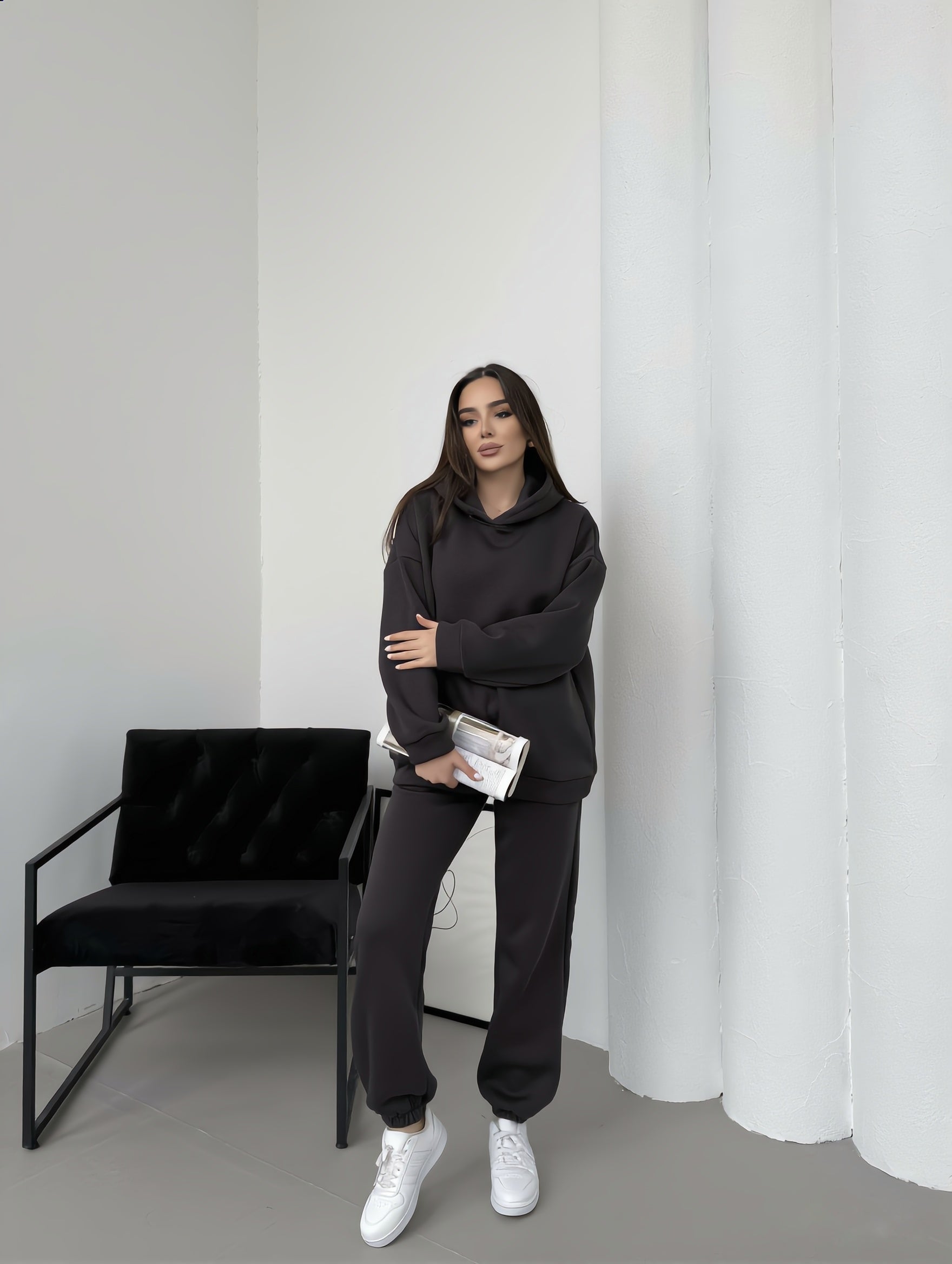 Basic Oversize Eşofman Takımı -Antrasit Gri