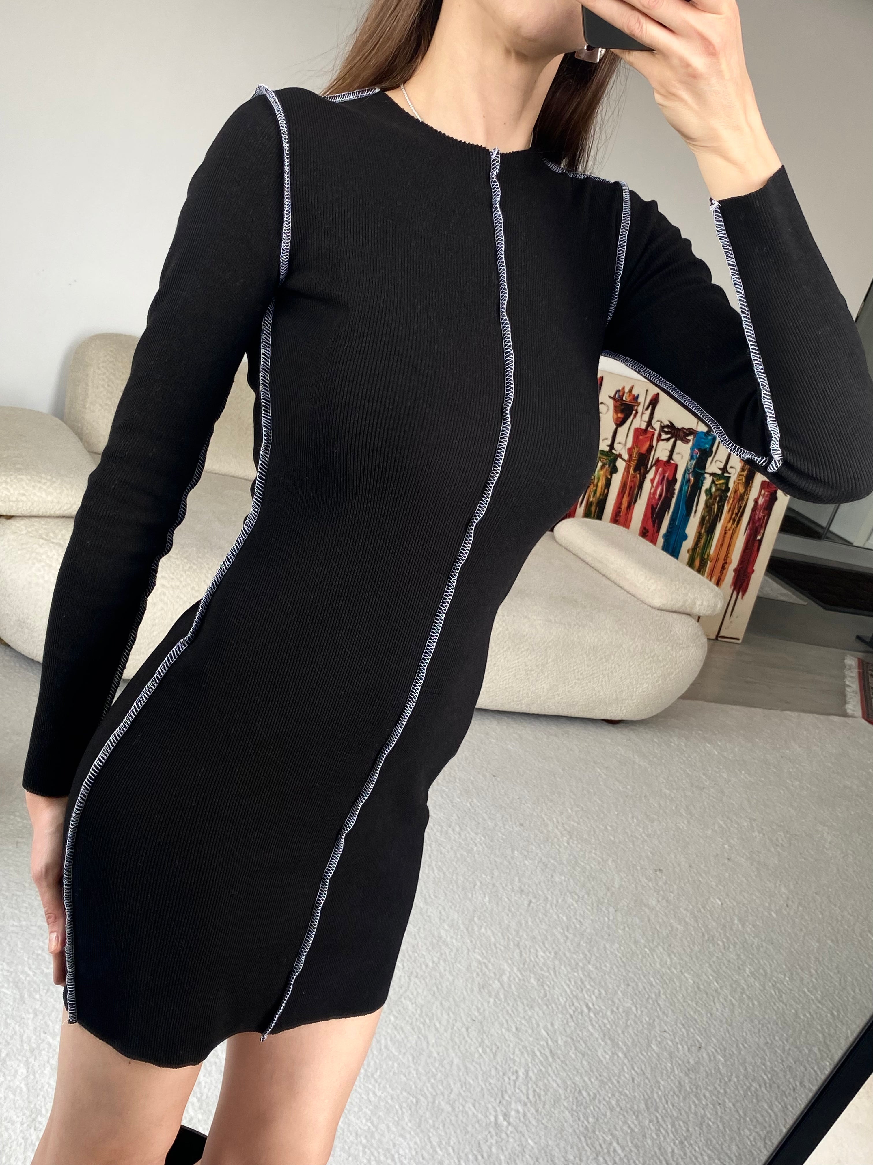 Liliana Black Mini Elbise