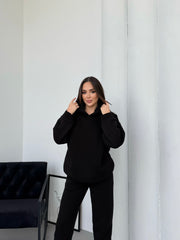 Basic Oversize Eşofman Takımı - Siyah