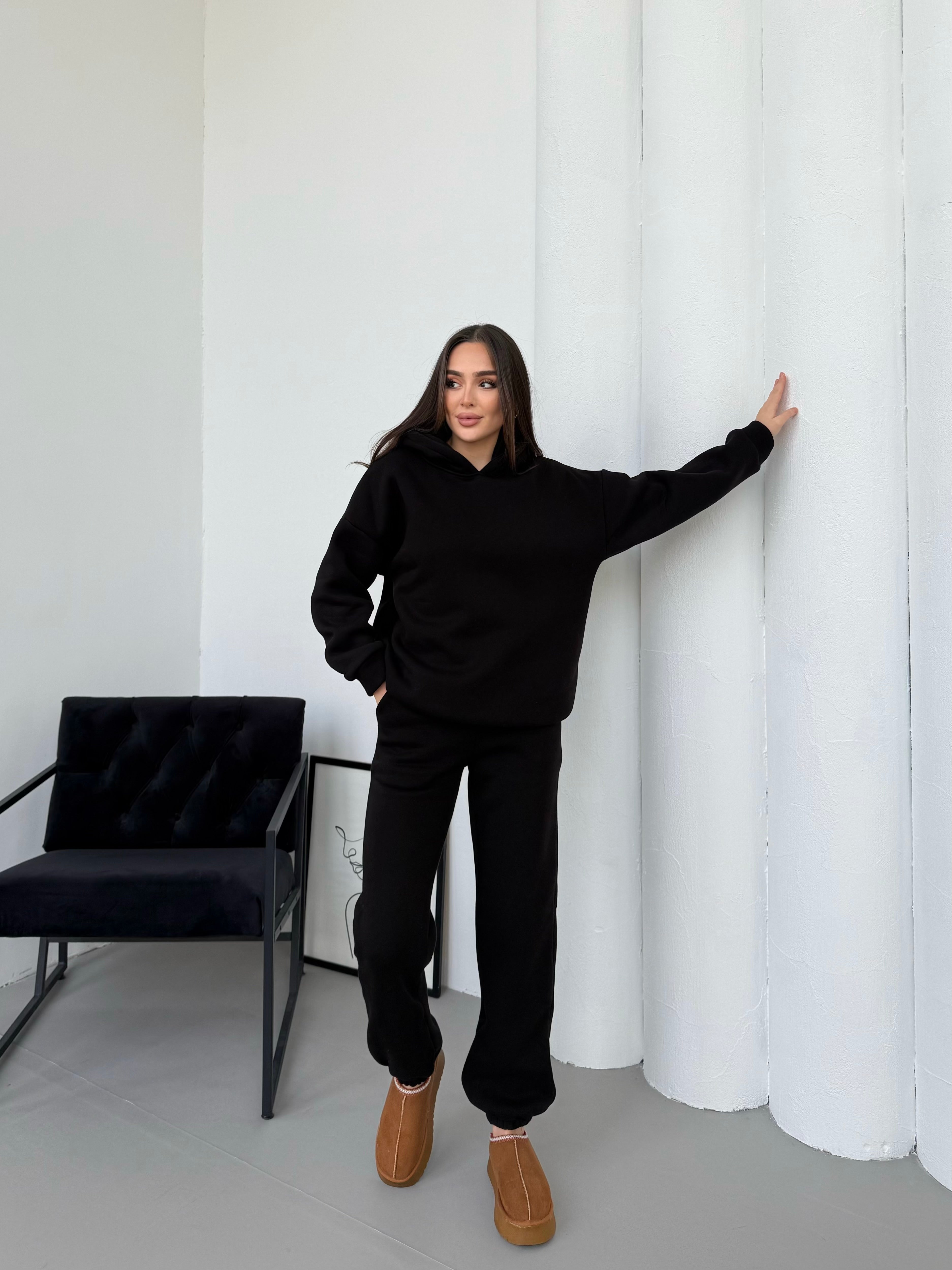 Basic Oversize Eşofman Takımı - Siyah