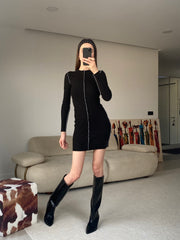 Liliana Black Mini Elbise