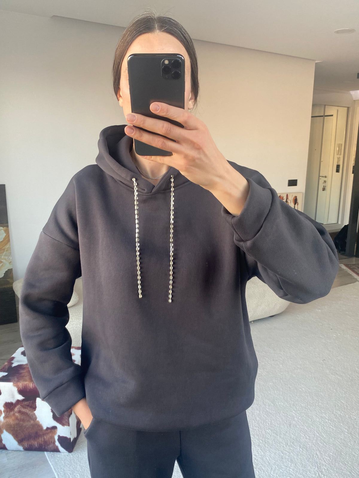 Sweat Mücevher İpli - Antrasit