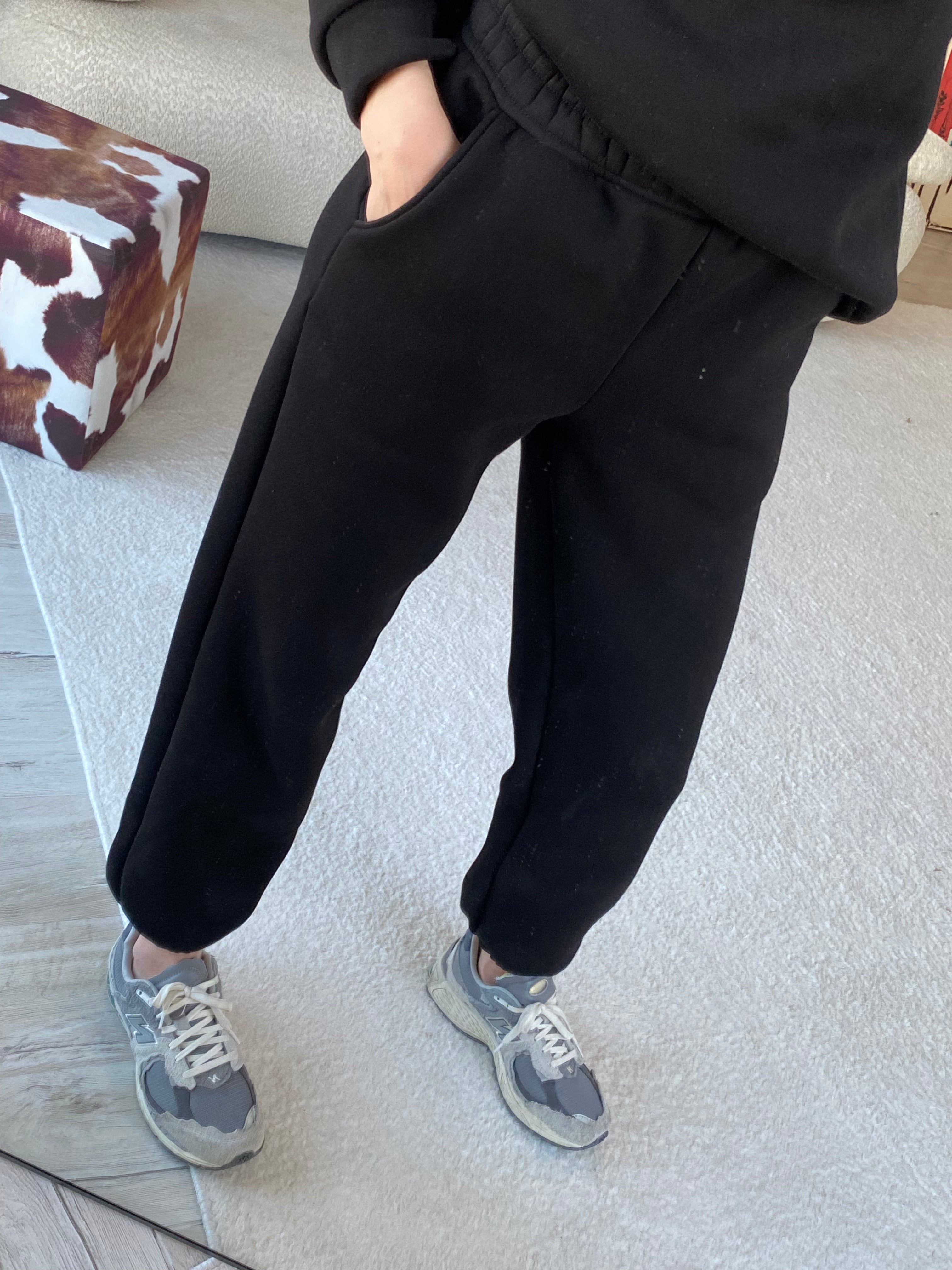 LAYLA MÜCEVHERLİ EŞOFMAN TAKIMI - SİYAH