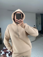 LAYLA MÜCEVHER İPLİ EŞOFMAN TAKIMI - BEJ