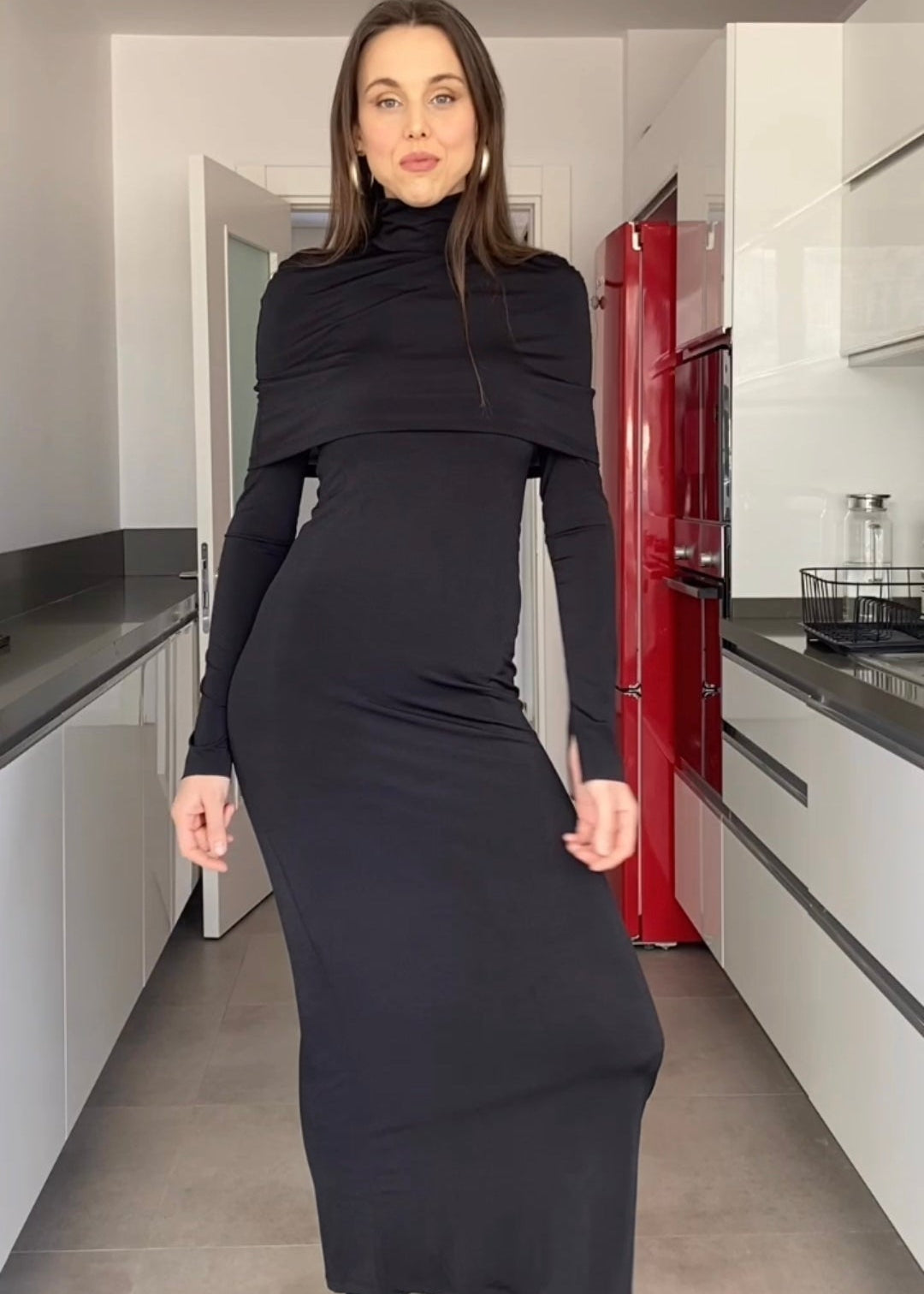 Maribel Black Elbise