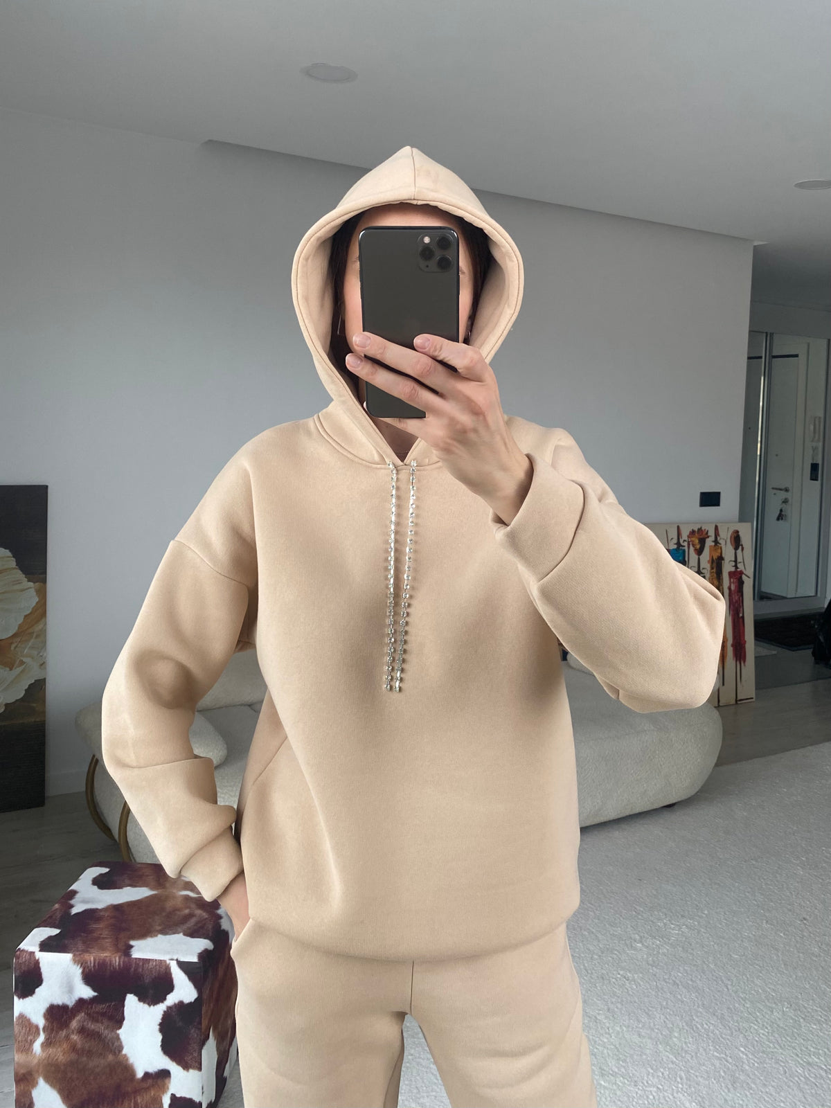 Sweat Mücevher İpli - Bej