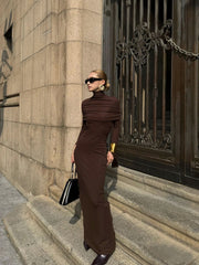 Maribel Brown Elbise