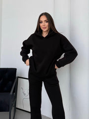 Basic Oversize Eşofman Takımı - Siyah